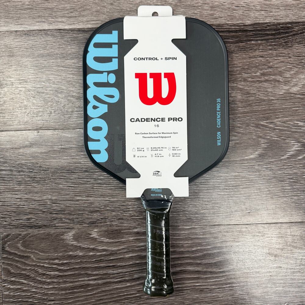 Wilson Cadence Pro 16mm Pickleball Paddle Raw Carbon Surface NEW